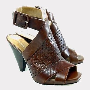 Franco Sarto Thirst Perforated Leather Sandals